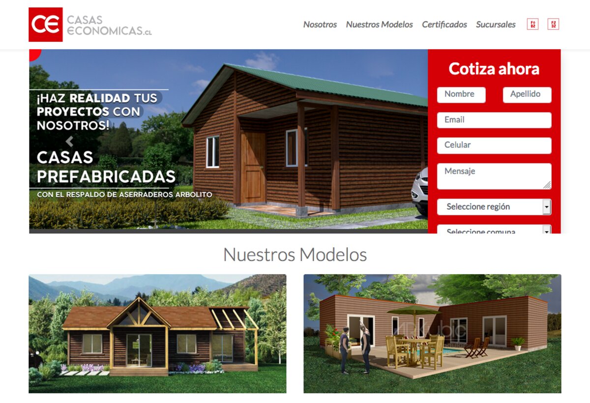 Casas prefabricadas en el sur de Chile